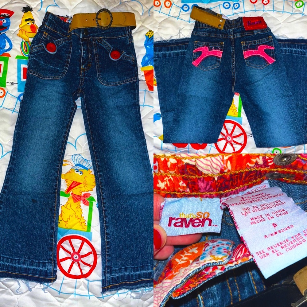 Toddler girl denim bell bottom jeans